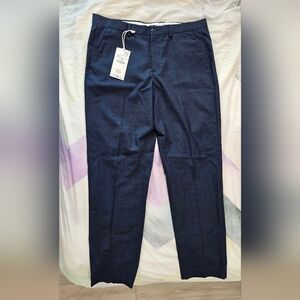 Zara Mens Dress Pants Navy Blue